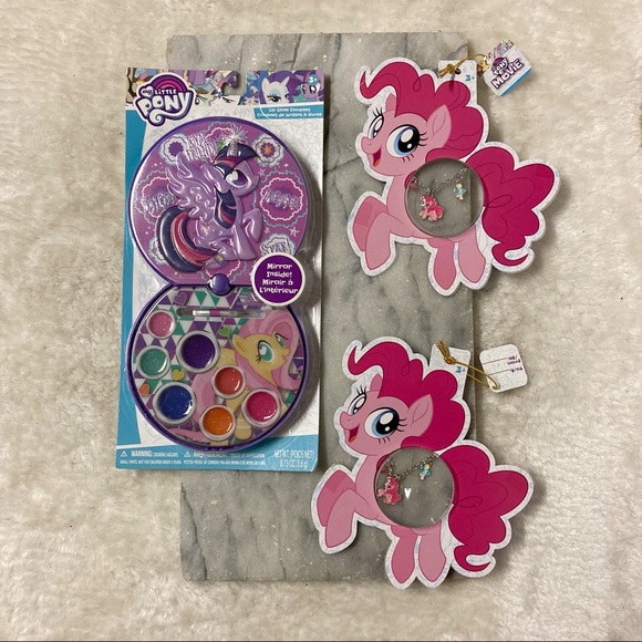 My Little Pony Necklace Sets Lipgloss Compact Set New Girls Boys Kids - Picture 1 of 5